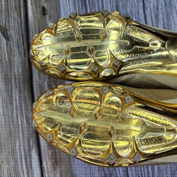 Size 11.5 USED Nike Vapor Untouchable Pro 3 Club Gold Football Cleats 917165-700 main image 4